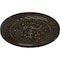 Ekena Millwork Palmetto Ceiling Medallion, Hand-Painted Stone Hearth Crackle, 11 1/2"OD x 1"P CM11PASHC - alternate 4